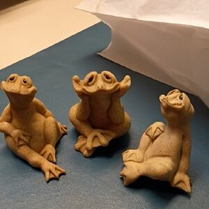 Whimsical Tan Frog Figurines for Your Home Fun